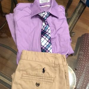 Boys polo khakis and dress shirt